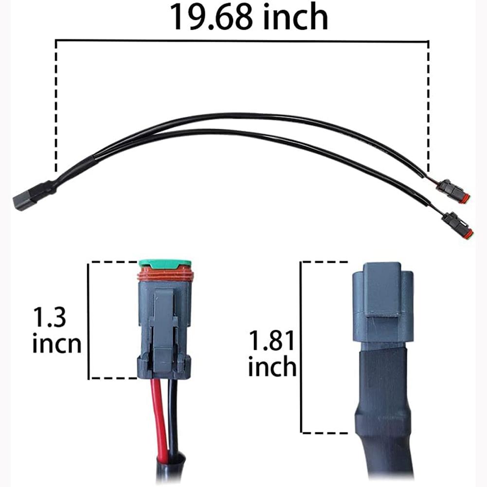 2Pcs Y Shape For Deutsch DT DTP Adapter Connector Splitter IP68 Waterproof Male To Female Headlight Splitter for Car Headlights