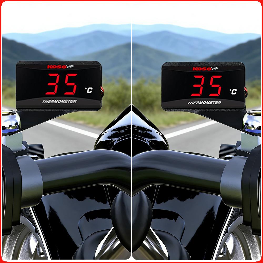 KOSO Water Temperature Gauge Mini Meter Thermometer Motorcycles Universal For XMAX300 250 NMAX155 CB400 CB500X Sensor Accessorie