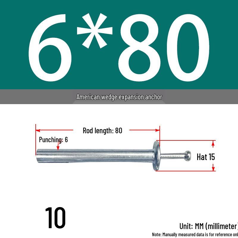 Aluminum Rivet Insert for Gantry Frame with Expansion Bolt and Wall Plug