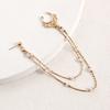 Women Nose Ring with Chain Ethnic Style Double Layer Lightweight Nose To Ear Chain for Wedding