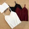 Women's Lace Camisole with Built-In Bra, Fleece-Lined, Sexy Slim-Fit for Autumn/Winter