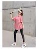 Women's Plus Size Yoga Set: Loose Short Sleeve T-Shirt & Gym Shorts