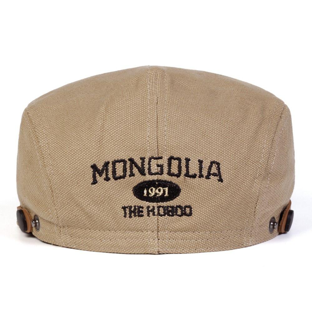 Trendy Fashion Embroidery Flat Top Beret Breathable Adjustable Visor Cap Comfort Fit Beret Casual Wear