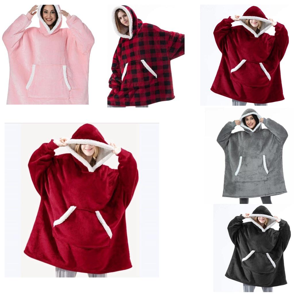 Warmer Hoodie Decke Übergroßes Plüsch-Sweatshirt Für Erwachsene Und Kinder Perfekt Für Zuhause Reisen Und Outdoor-Aktivitäten