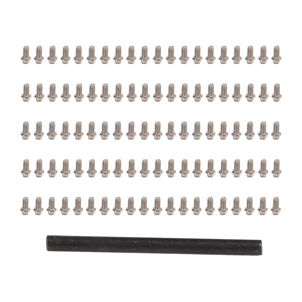100pcs 3mm Stainless Steel M1.4 Screws for Axial SCX24 124 118 Scale Car Model Parts