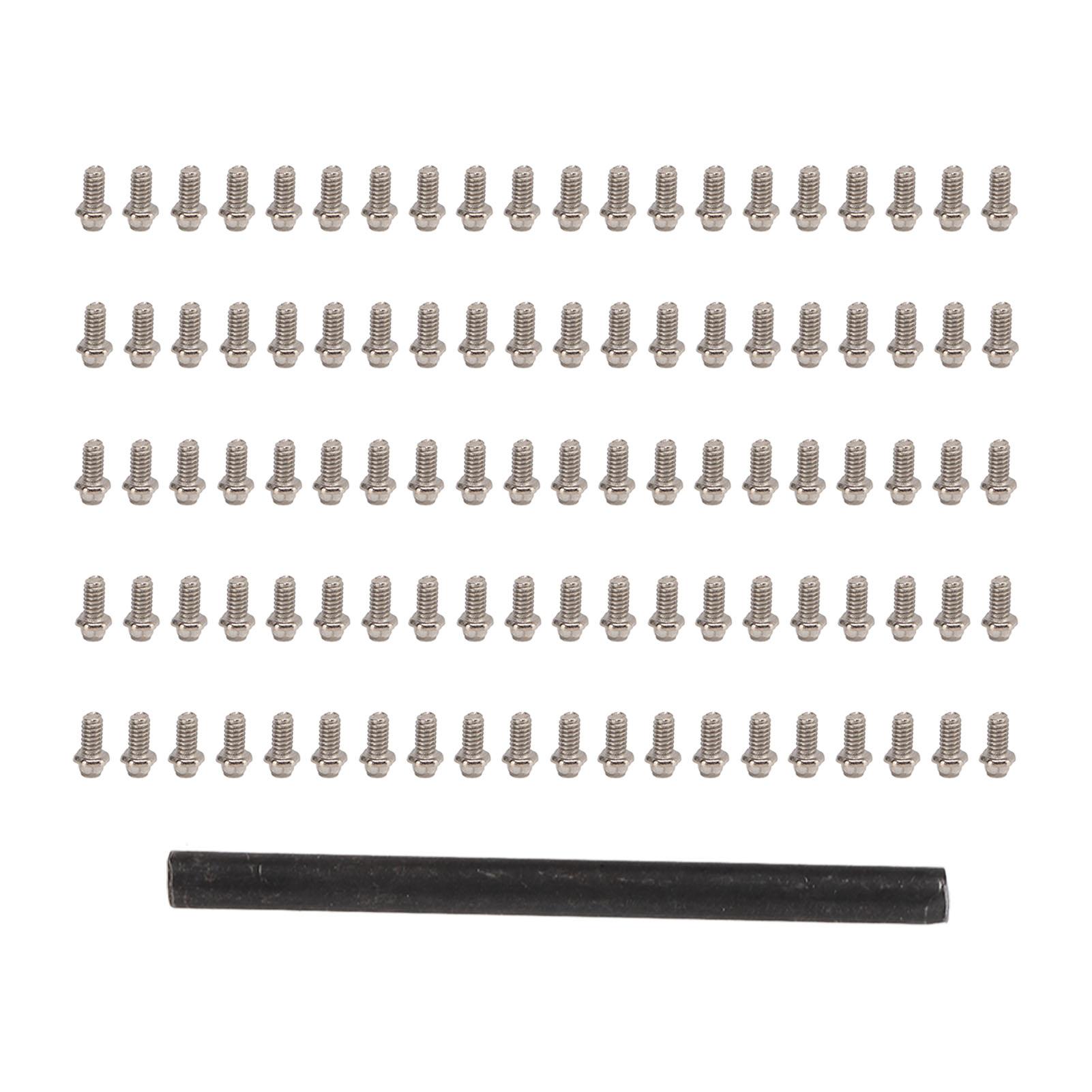 

100pcs 3mm Stainless Steel M1.4 Screws for Axial SCX24 124 118 Scale Car Model Parts