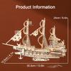 Ury Diy 3D Retro Style Halloween Ghost Pirate Ship Model Toys Handmade Set Home Decoration Christmas Gift For Kids