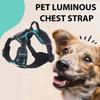 1 set ham luminos pentru animale de companie, reîncărcabil cu LED-uri, ham pentru câine, curea reglabilă pentru piept pentru plimbări nocturne