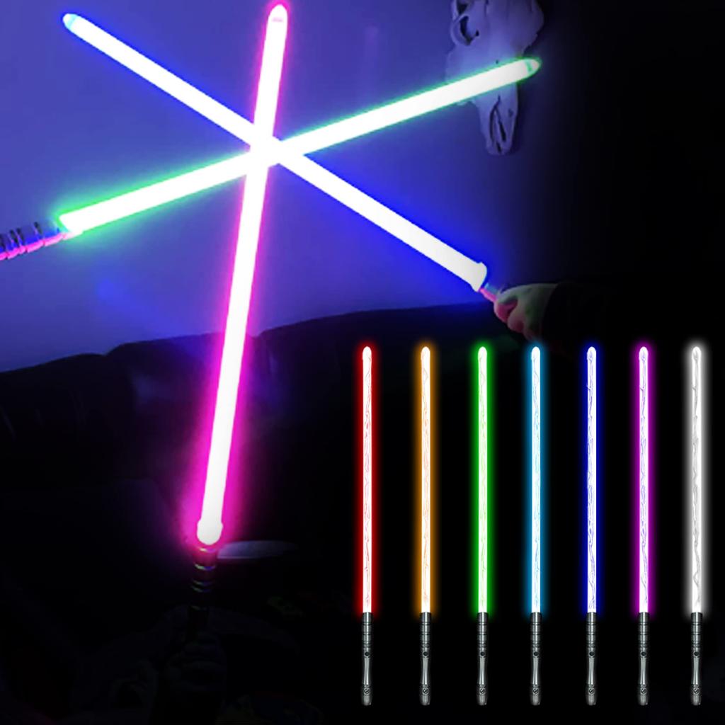 YDD Jedi Sith Aluminum Handle LED Lightsaber with 16 Color Battle Ready Switching, (Gray Handle)