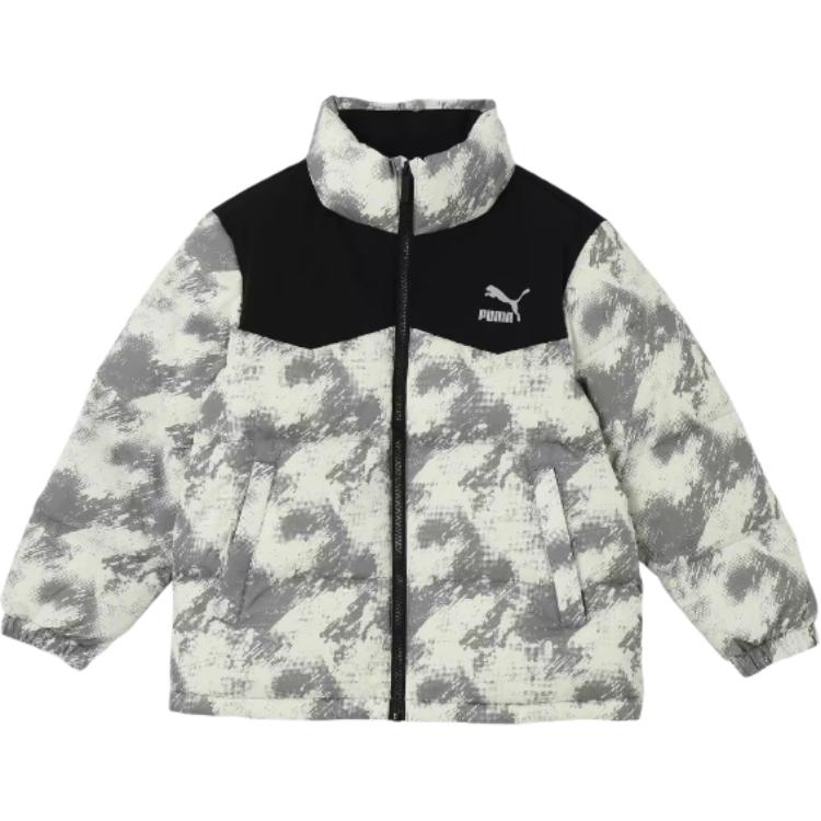 PUMA Down Jacket Black Full Print Unisex 941360-03 165