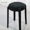 HUIHUADU Modern Stackable Upholstered Round Stool