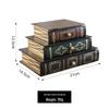 American Retro Wooden Pen Holder: Multi-functional Fake Book Desktop Storage Box and Home Study Ornament.