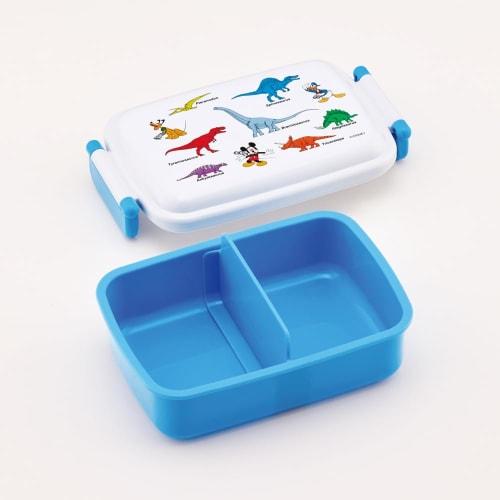 Skater Kids' Lunch Box, Single Tier, 450ml, Dome-Shaped, Disney Mickey Mouse & Friends Dinosaur Design, Antibacterial, Made In Japan (RBF3ANAG-A)