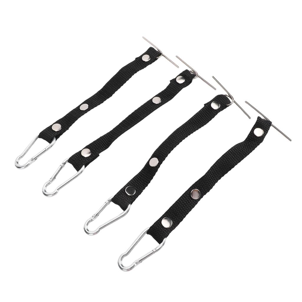 4pcs Tape Thong for Tool Belts Adjustable 2.36 Inch Width Electrical Tape Holder for Electrical Contractor Black