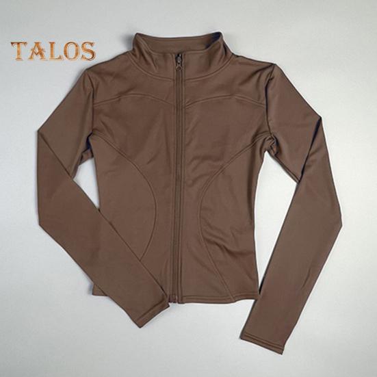 Dámská sportovní bunda na zip s vysokou elasticitou bunda na jógu s límečkem na hubnutí fitness top pro běžecké cvičení jógy