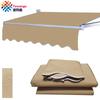 Pure Khaki Retractable Canopy Replacement Fabric Patio Window Cover Garden Sunblock Awning Poly Fabric Waterproof Material