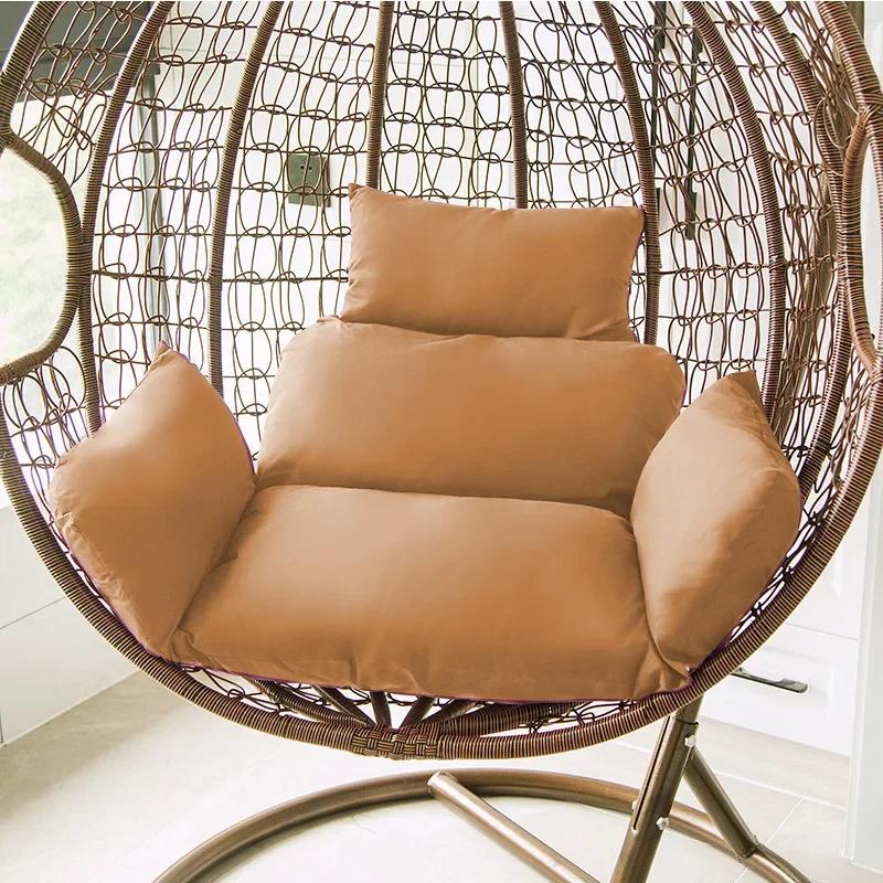 High Quality Outdoor Beach Chair Pad Hanging Egg Basket Swing Cushions Garden Rattan Basket Modern Patio Swing Chair Cushion