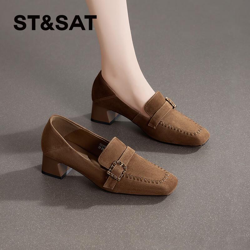 Women s Lambskin Square-Toe Loafers 37