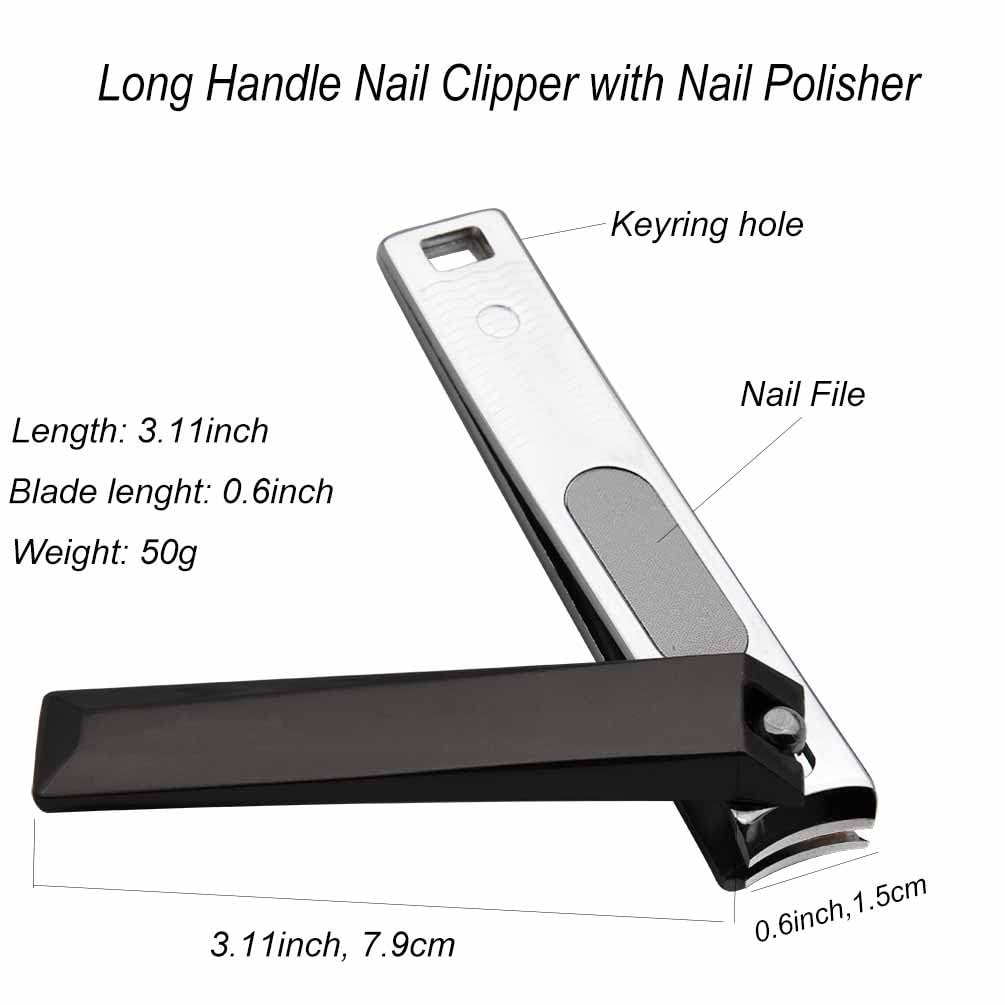 Liangery Nail Premium Super Nail For Nail Stainless For For Hands and Unisex Clippers, Quality, Sharp, File, Nippers, Feet, Anti-Slip Clippers, Steel,