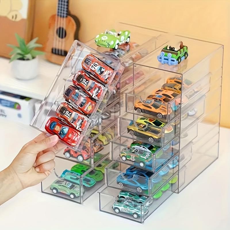 6-Tier Car Model Display Case Transparent Stackable Storage Box Alloy Miniature Car Model Collector Toys Organizer Display Stand
