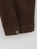 2025 Spring Women's European & American Style Brown Crew Neck Jacket and High Waist Pants Set