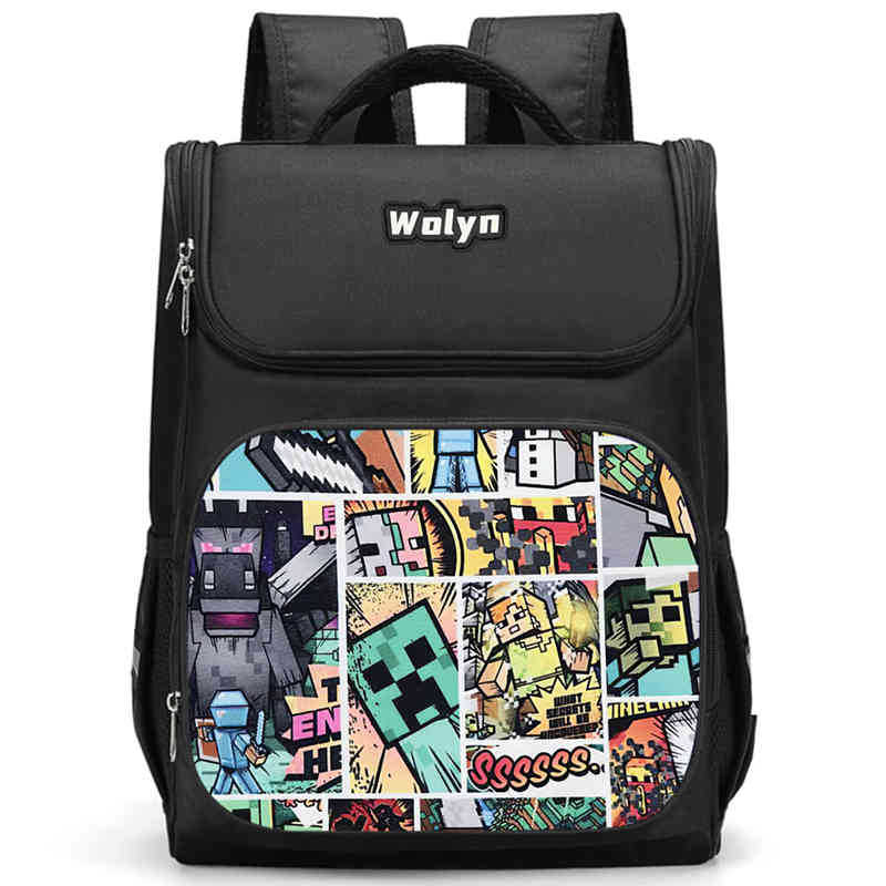 Minecraft Schoolbag Multi-Functional High-Value Spine Protection To Reduce The Burden, A Must-Have Comfortable Backpack For Students
