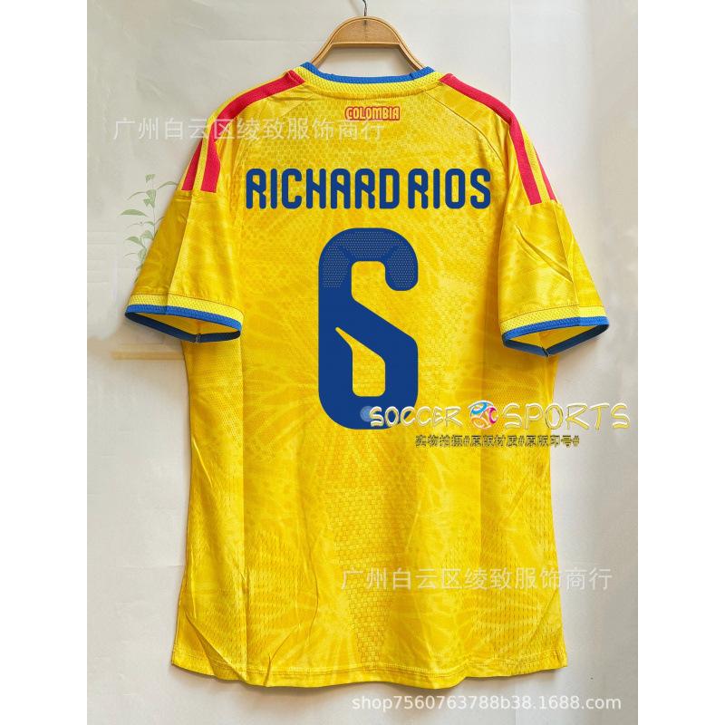 2026 Kolumbien Trikot Suarez Dias Hames Falcao Heim Spieler Edition Fußballtrikot