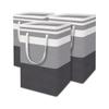 Foldable Clothes Organizer Basket Standing Fabric Laundry Organizer Buckets Large Capacity with Handle for Bathroom Baby Room