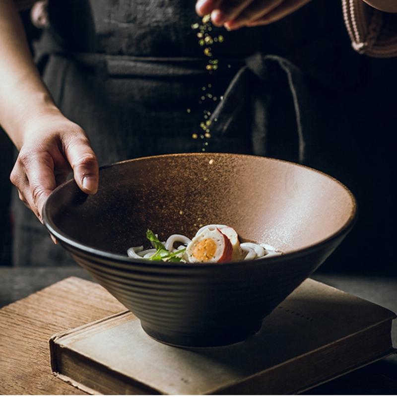 Japanese Ceramic Ramen Bowl – Creative Soup Bowl for Home or Restaurant Use