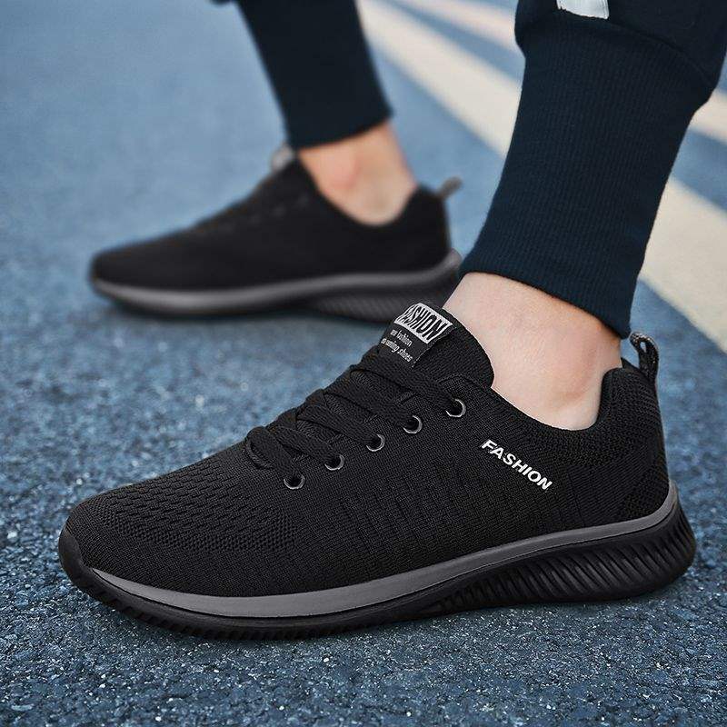 Single Mesh Shoes Breathable Sneakers Deodorant Running Shoes Lightweight Mesh Shoes Men's Travel Board Shoes
