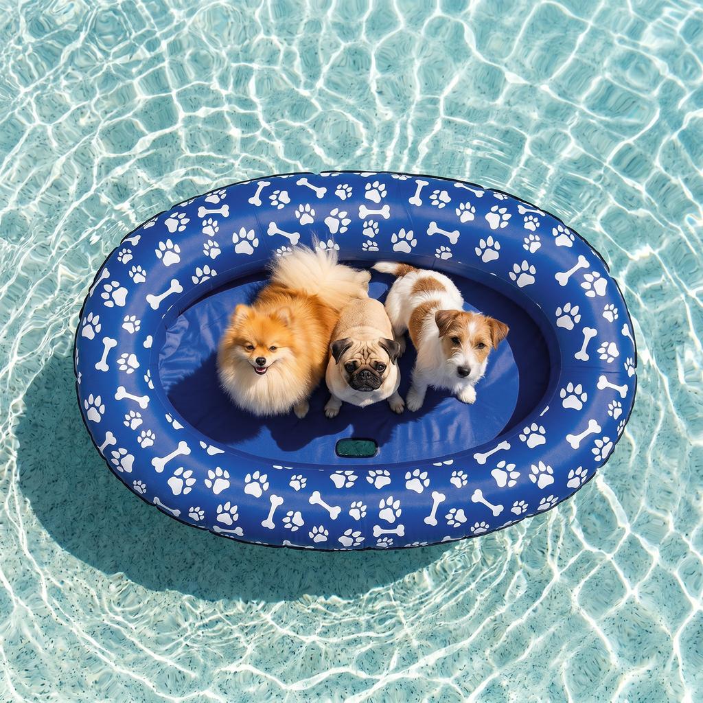 Dog Float 155x104x25 Cm Capacity 40 Kg Inflatable
