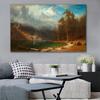 Pastorial Oil Painting, Canvas, Painting, Landscape Posters and Prints, Photographs with Mountain Rivers, Living Room Decor