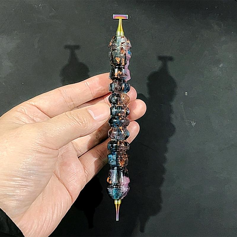 Homfun Shiny Diamond Painting Pen Color Embroidery Threaded Dot Drill Tool Metal Screw Thread Diy Dot Drill Pen Tool Accessories