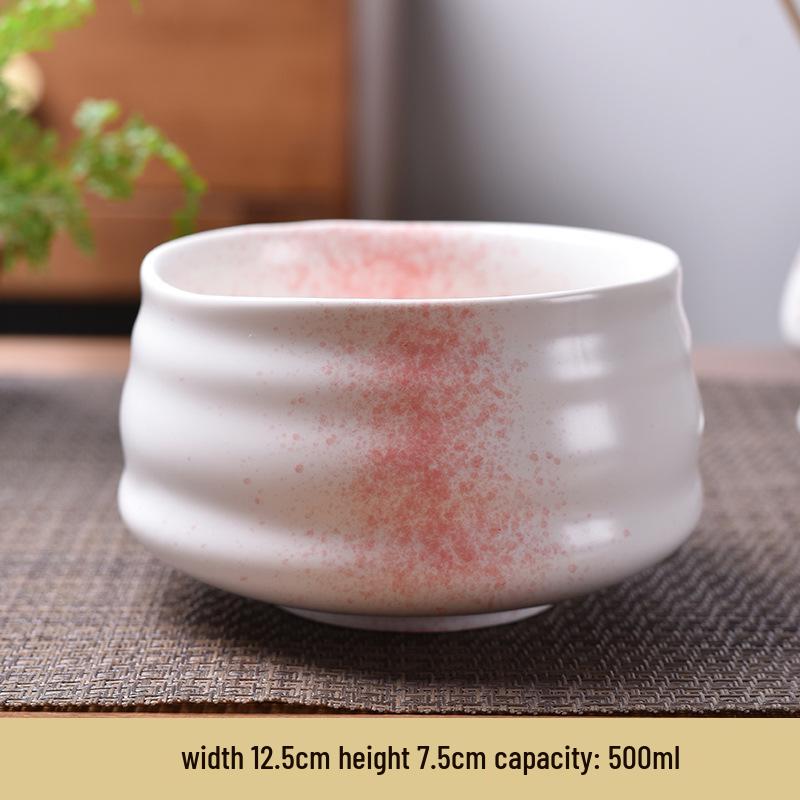 Japanese Matcha Tea Set: Ceramic Bowl, Chasen Stand, and Song Dynasty Style Tools