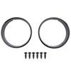 2PCS Headlight Bezel Cover Scratch Resistant Decorative Black Headlamp Trim Rings For TJ 1997 To 2006