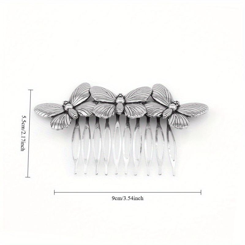 

2 шт. Женский гребень для волос Металлическая бабочка Свадебные заколки для волос Зажимы Украшения Модная бижутерия Свадебные аксессуары для волос Головной убор Оптом серебряный