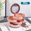 Rotating Multi-Layer Jewelry Box Elegant Ear Accessory Organizer for Living Room, Bedroom, and Study Dust-Proof, Modern Simplicity Design