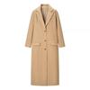 Womens Longline Wool-Blend Coat With Button Streetwear Style 2026