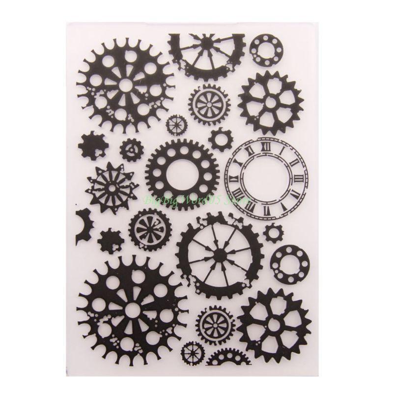24TE 9 Styles Plastic Embossing Folder Template for DIY Scrapbooking Photo Album Card