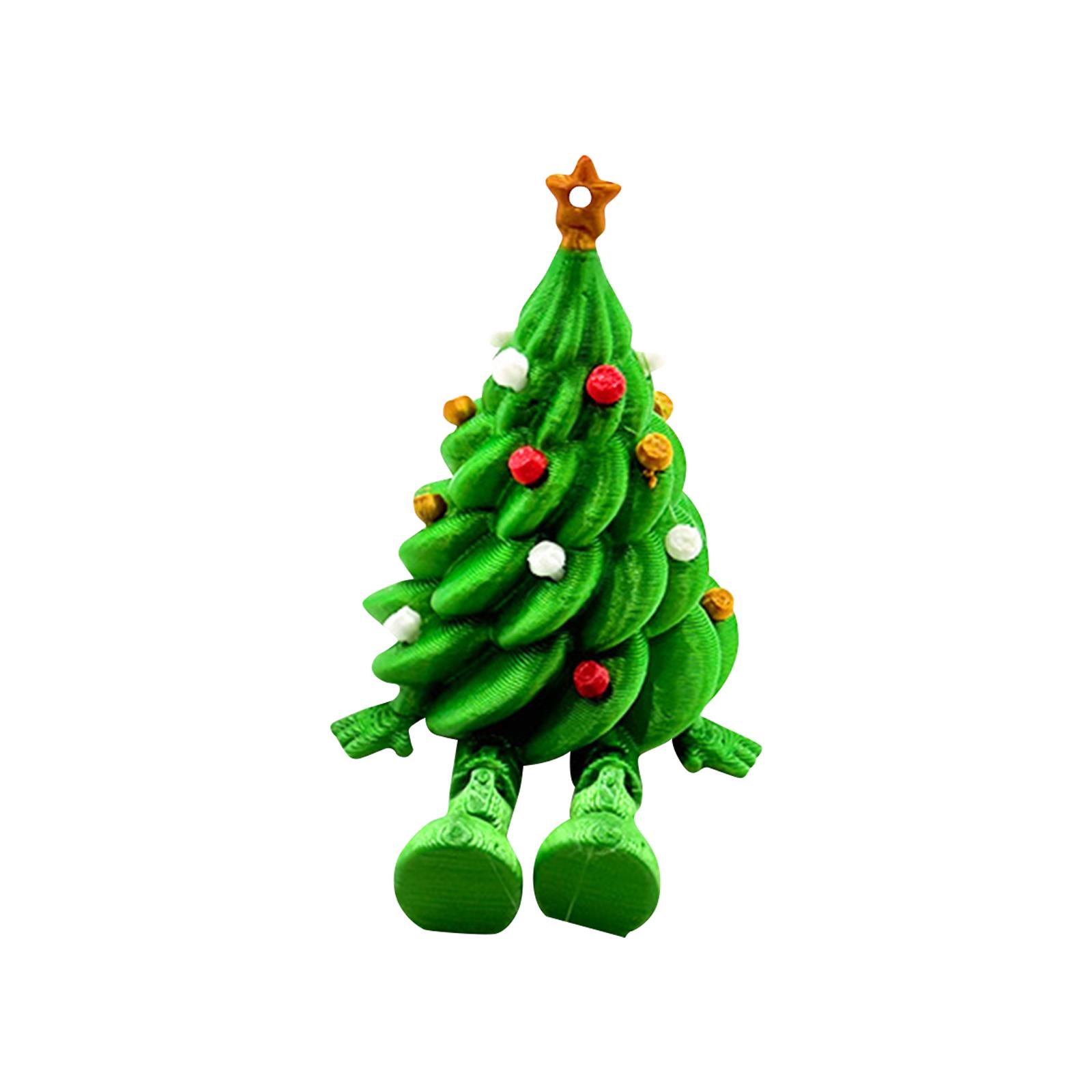 

3D Printed Christmas Tree Desktop Decoration With Multiple Movable Joints As A Holiday Gift One Size