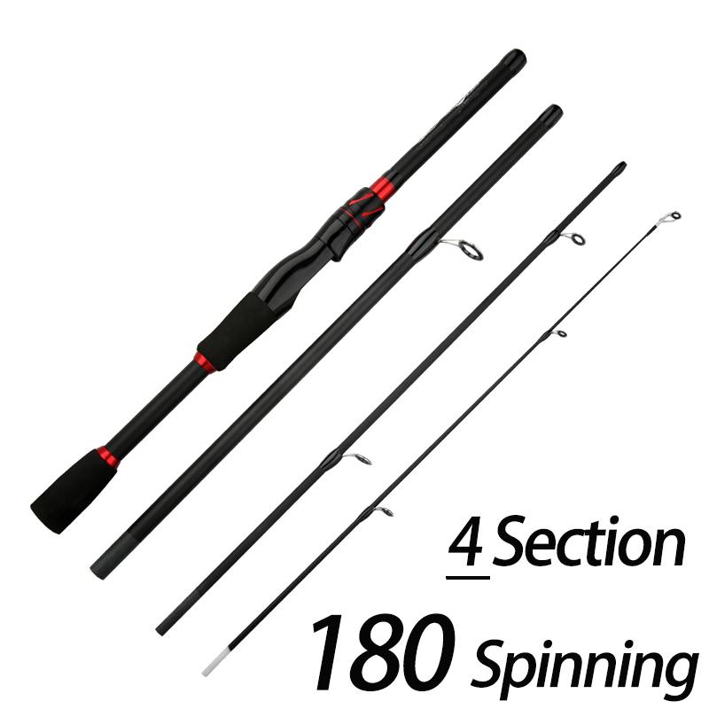 Carbon fiber fishing rod 1.8m 2.1m 5 Speed Casting 4 Speed Spinning Rod Ultralight Carbon Fiber Fishing Rod for Freshwater Travel