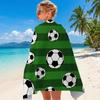 Breathable Quick-Dry Beach Scarf Soft Sports Towel Football Print Beach Towel  Football Event