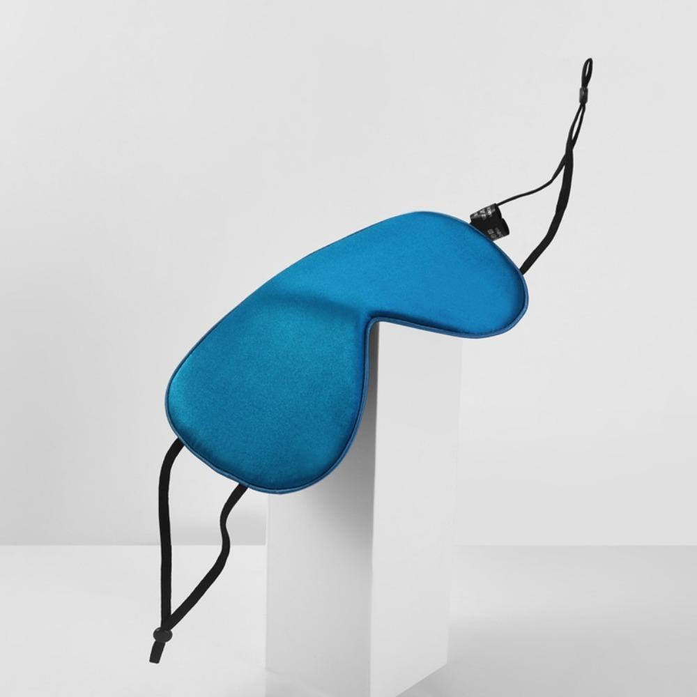 Maschera per Occhi in Seta Double-face 16 Mmi Maschera per Occhi da Sonno 100% Seta di Gelso Oscurante Regolabile con Protezione per le Orecchie