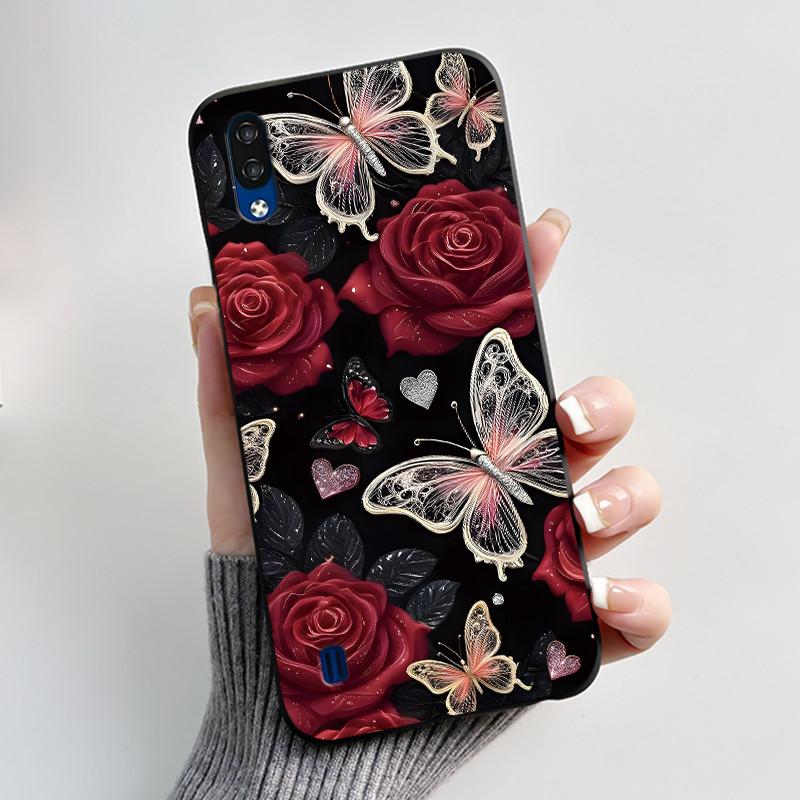 Phone Case For ZTE Blade A51 Lite / A5 2020 Casing Luxury Fashion Butterfly Flower Black Jelly Soft TPU Case Silicone Back Cover
