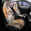 2pcs, Cute Cute Cats Group Realistic Print Front Seat Covers For Cars, Four Seasons General, Durable And Washable, Perfect Choic