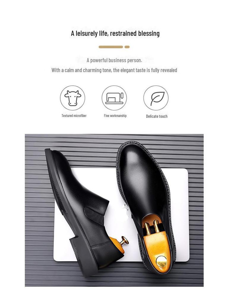 Zapatos de Cuero Slip-On de Otoño para Hombre 2024: Formal, Negocios, Casual, Conducción