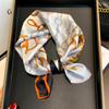 New 100% Real Silk Satin Women Scarf  Flower Printed Foulard Femme Square Head Scarfs Bandana Shawl Gift For Lady Hijab