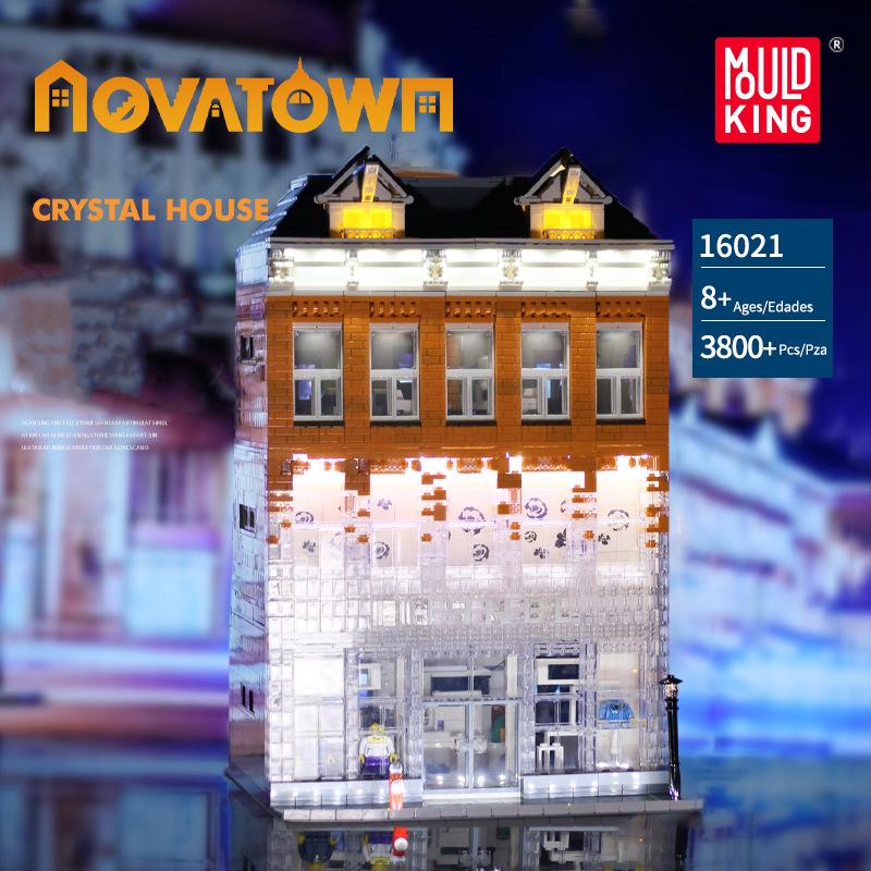 

MOLD KING Streetview Строительные игрушки Хрустальный дворец Домовые блоки Сборка кирпичных игрушек для подростков и детей Рождественский подарок