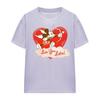 Disney Womens/Ladies Luv You Lots! Mickey Mouse Vintage Valentine`s Day T-Shirt