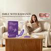V34 Gentle Bright Purple Teeth Whitening Strips - Easy To Use & Comfortable, Removes Yellowing for a Clean Smile.